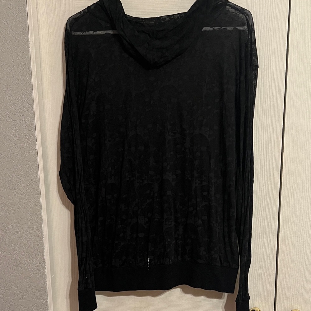 Affliction Black Graphic Long Sleeve mesh Tee - Picture 5 of 5